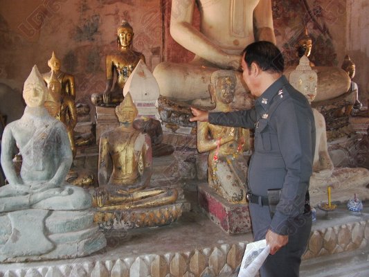 ล่าโจรบาปงัดโบสถ์ตัดเศียรพระพุทธรูป 7 เศียรรวด