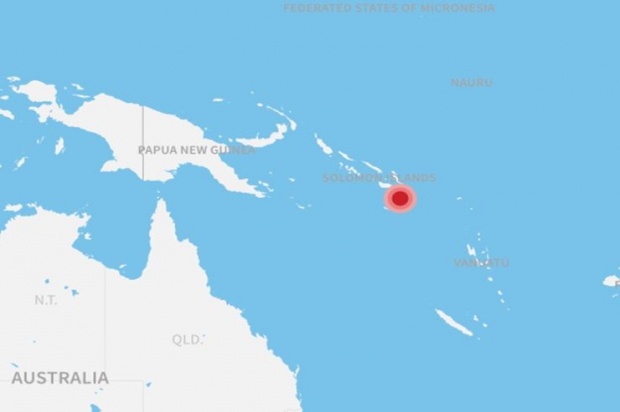 ระทึก!แผ่นดินไหว 7.7 นอกชายฝั่งหมู่เกาะโซโลมอน