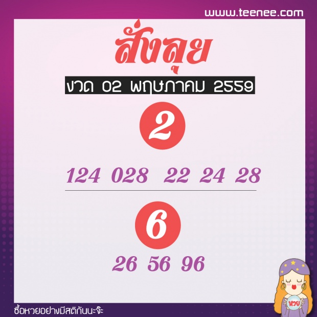 รวมเลขเด็ด 10 สำนักดัง งวด 2 พฤษภาคม 2559