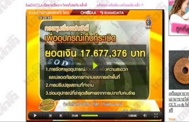 ลงพื้นที่ตรวจสอบของบริจาคทีวีดัง