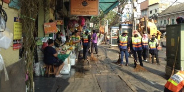 กรุงเทพมหานครเริ่มปรับปรุงภูมิทัศน์ บริเวณปากคลองตลาด