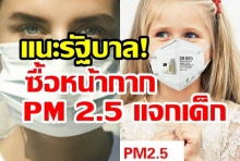 แนะรัฐบาล! แบ่งงบฉุกเฉินจาก 2.5 พันล้าน ซื้อหน้ากากกันฝุ่น PM 2.5 แจกเด็ก