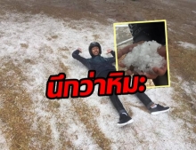 ราวกับหิมะ! โซเชียลเผยภาพ “สวนสนบ่อแก้ว” ที่ปกคลุมด้วยลูกเห็บ