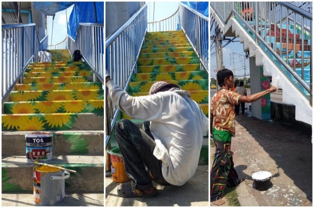 สะพานลอยลำลูกกา เปลี่ยนคอนกรีตแข็งทื่อให้เป็นศิลปะมีชีวิต 