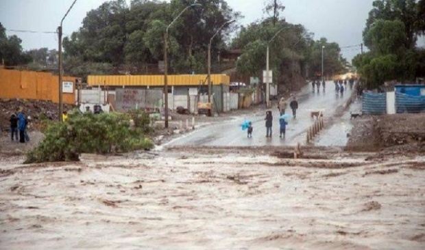 ฝนถล่มชิลีน้ำท่วมหนักหลายเมือง คนไร้บ้านกว่า600 เดือดร้อนกว่า 4 หมื่น