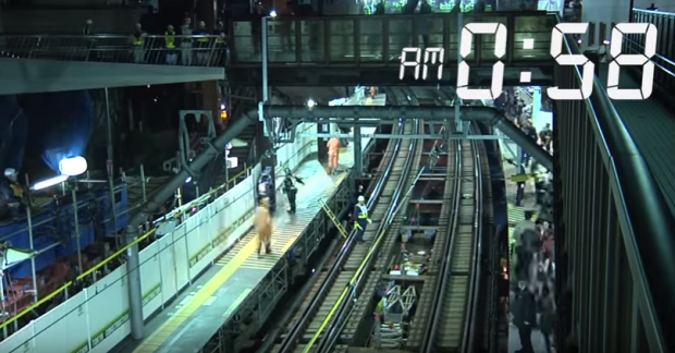 ภารกิจสำคัญ เมื่อทีมงานญี่ปุ่น 1,200 คน ต้องย้ายรางรถไฟบนดิน ให้ลงใต้ดินภายใน 4 ชั่วโมง!!