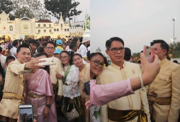 ทนายตั้ม - ลุงจรูญ แต่งชุดไทยเที่ยวงานอุ่นไอรักฯ ประชาชนแห่ให้กำลังใจ 