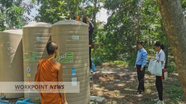 คนร้ายแอบวางยาฆ่าหญ้าเทใส่ถังเก็บน้ำ หวังฆ่าพระทั้งวัด