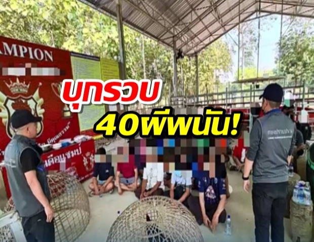 ต้องให้ระบาดอีกกี่ครั้ง?บุกรวบ 40 ผีพนัน ล้อมวงตีไก่เย้ยกฎหมาย