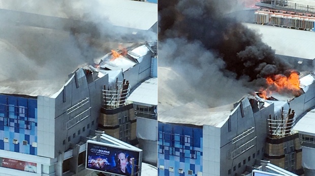 คืบหน้า ไฟไหม้ห้างเมเจอร์ปิ่นเกล้า อาคารใกล้ทรุด สั่งอพยพจนท.ดับเพลิง