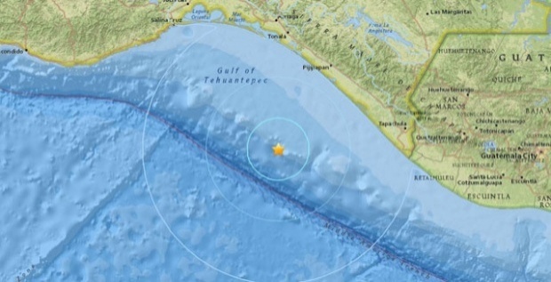 แผ่นดินไหวขนาด 5.5 นอกชายฝั่งประเทศเม็กซิโก