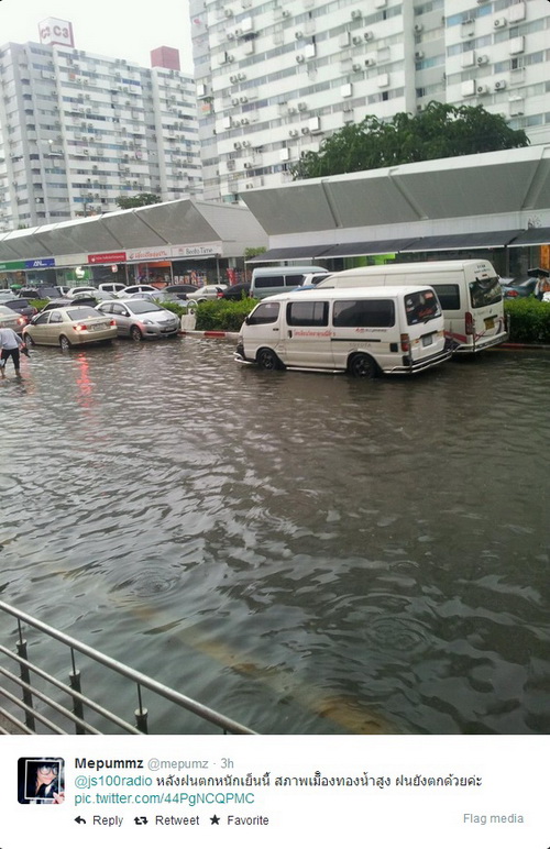 ประมวลภาพ ฝนกระหน่ำทำพิษ!! เมืองทองฯ - แจ้งวัฒนะ กลายเป็นทะเลสาบ