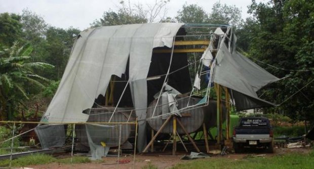 เกิดลมพายุงวงช้างพัดตรังอ่วม บ้านพัง35หลัง
