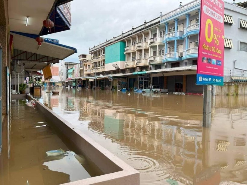 หนองคายท่วมแล้ว ระดับโขงสูงน้ำทะลักเข้าบ้านปชช.ไม่หยุด