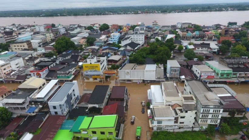 หนองคายท่วมแล้ว ระดับโขงสูงน้ำทะลักเข้าบ้านปชช.ไม่หยุด