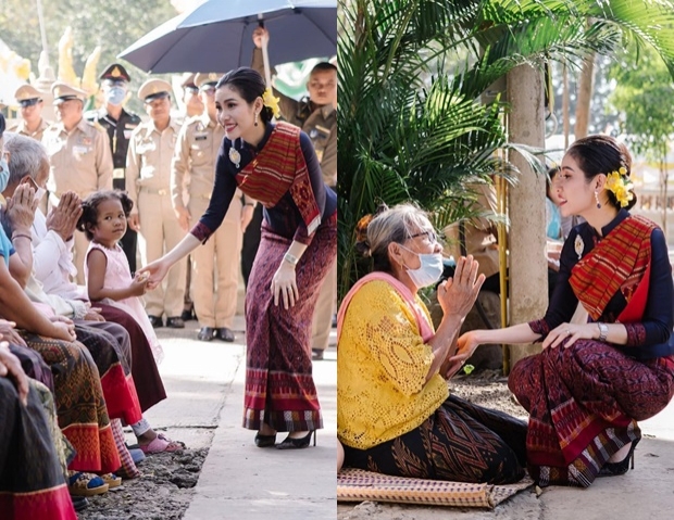 ประมวลภาพ เจ้าคุณพระสินีนาฏ งามสง่าสวมผ้าซิ่นตีนแดง พร้อมเผยความหมาย