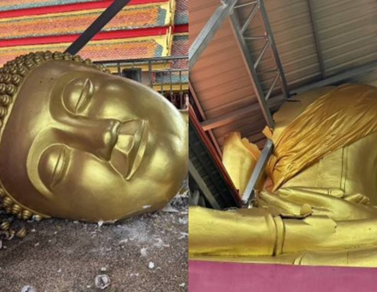 เกิดอะไรขึ้น?หลวงพ่อพุทธโสธร เศียรหักร่วงกระแทกพื้นแตกซ้ำสอง