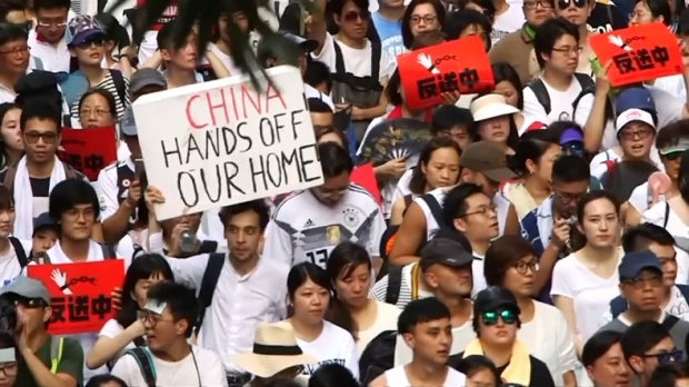 ฮ่องกง ประท้วงกว่า 1 ล้านคน ต้านกฎหมายส่งผู้ร้ายข้ามแดน