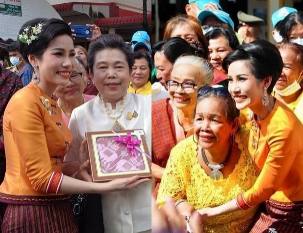  เจ้าคุณพระสินีนาฏ ถวายผ้าไตร-เครื่องสังฆทาน วัดบูรพาราม ร่วมถ่ายรูปกับปชช.อย่างเป็นกันเอง