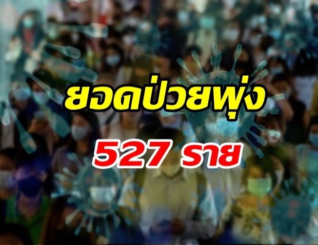 โควิดวันนี้ ยังพุ่งต่อเนื่อง ไทยพบผู้ป่วยใหม่ 527 ราย