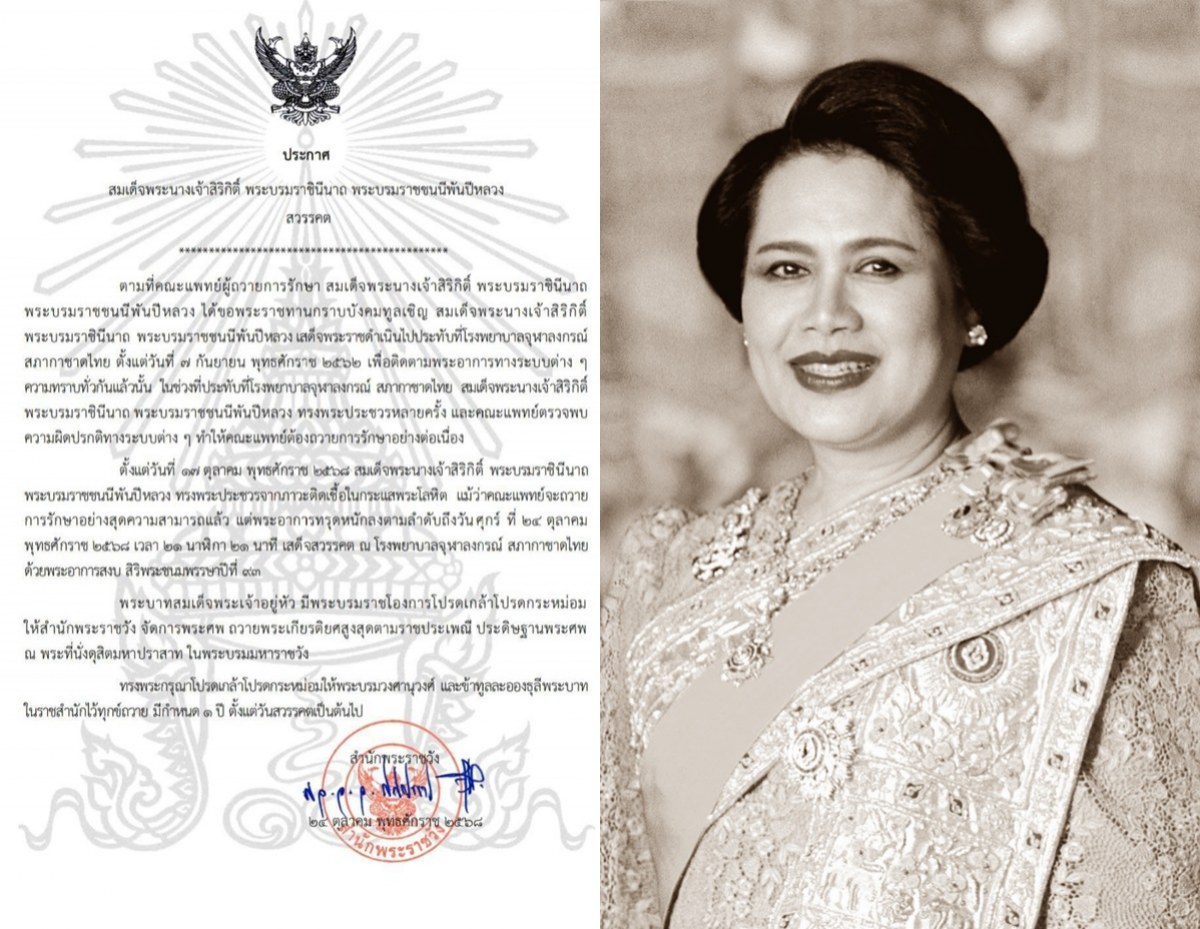 ร่ำไห้ทั้งแผ่นดิน สมเด็จพระบรมราชชนนีพันปีหลวง สวรรคต