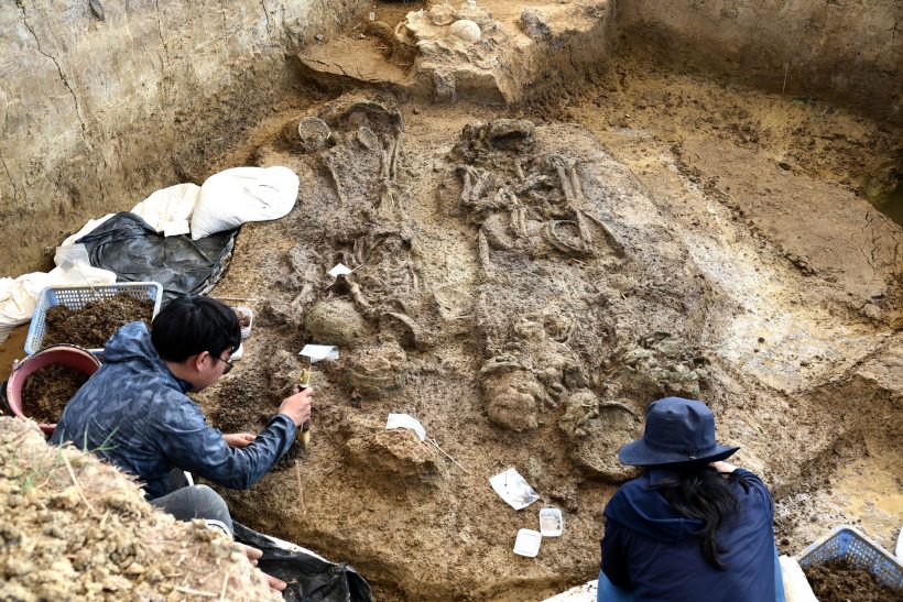 ขุดพบโครงกระดูก 2,000 ปี สวมกำไลทองแท้