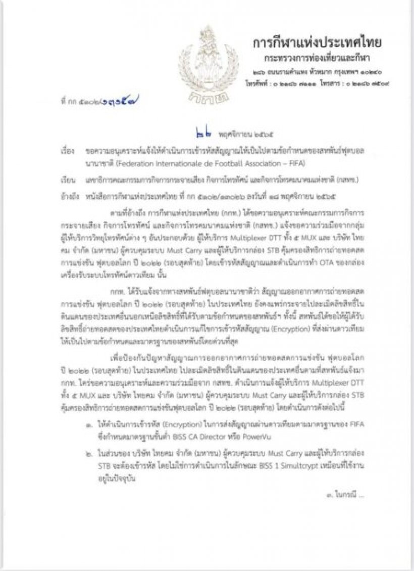 เรื่องนี้ร้ายแรง! “ฟีฟ่า” ขู่ “จอดำ” ทำ “คนไทย” อดดูฟุตบอลโลก 2022