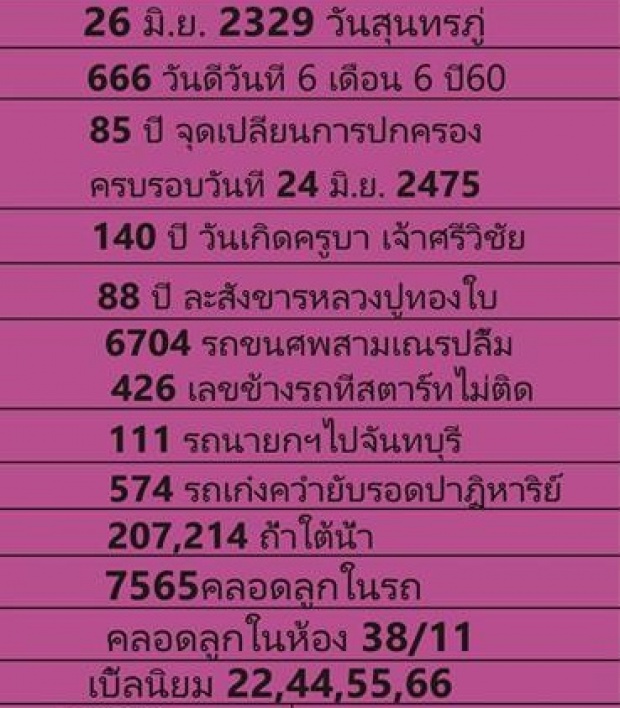 แรงโค้งสุดท้าย!! เลขเด็ดแม่จำเนียรงวดวัน 16 มิ.ย. จัดหนัก 2-3 ตัวเน้นๆ