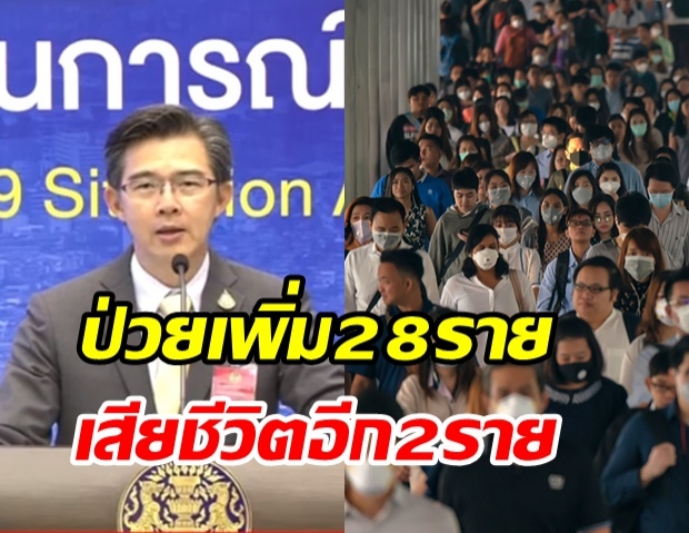  ไทยพบผู้ติดเชื้อโควิด-19 ลดลงอย่างต่อเนื่อง เสียชีวิตเพิ่ม 2ราย