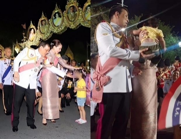 สุดปิติ ในหลวง-พระราชินีพระดำเนิน พบปะราษฎร ที่มาเฝ้ารับเสด็จอย่างใกล้ชิด 