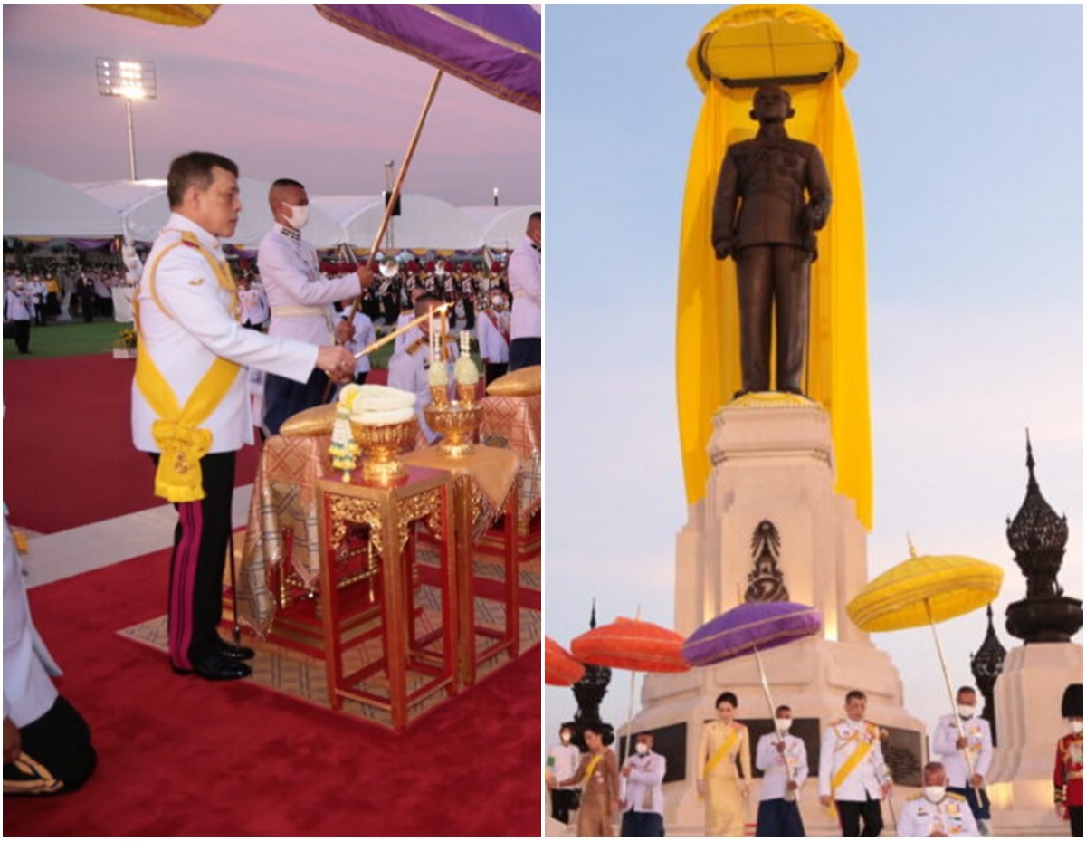 ‘ในหลวง-พระราชินี’ ทรงเปิดพระบรมราชานุสาวรีย์ ร.9