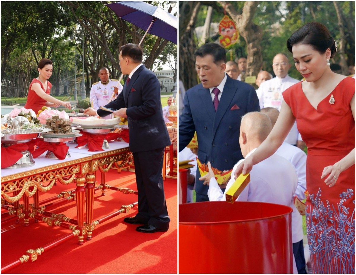 ในหลวง พระราชินี ประกอบพระราชพิธีสังเวยพระป้าย เทศกาลตรุษจีน