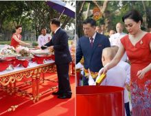 ในหลวง พระราชินี ประกอบพระราชพิธีสังเวยพระป้าย เทศกาลตรุษจีน