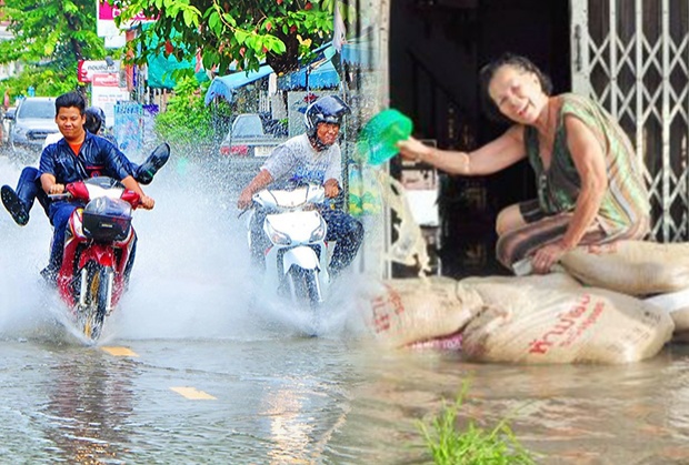 ”ประวัติศาสตร์”ที่ต้องบันทึก ช่างภาพรุ่มใหญ่ตระเวนถ่ายรูปน้ำท่วมเมืองเพชร