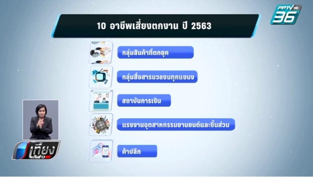 เปิด 10 อาชีพเสี่ยงตกงาน คาดปี 63 หางานยากสุดในรอบ 10 ปี