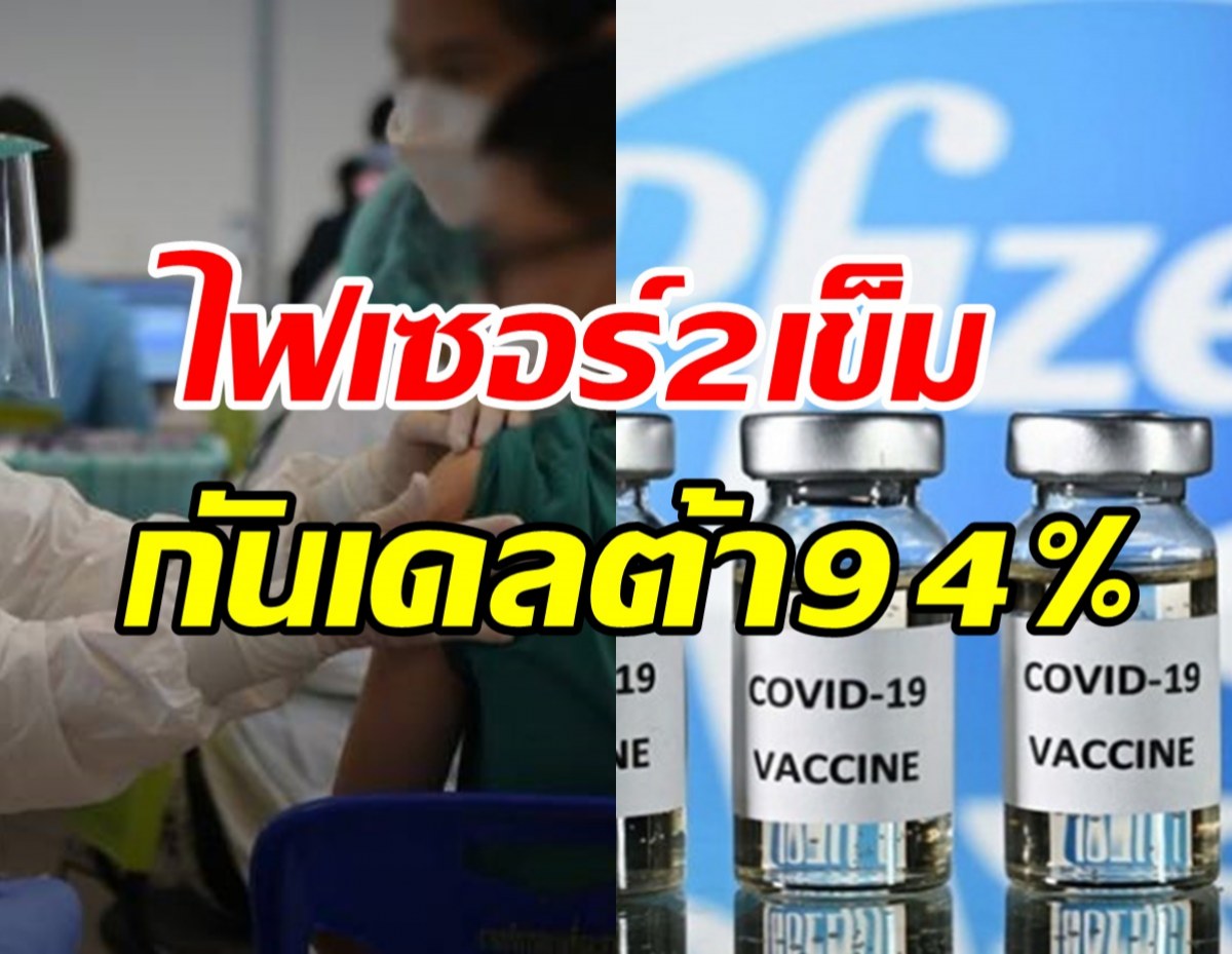 ไฟเขียว! ด.ช.วัย12-16 รับไฟเซอร์เข็ม 2 -สธ.เผยกันสายพันธุ์เดลต้าได้94%