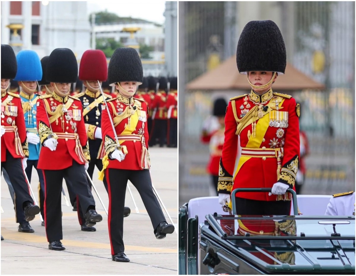 ประมวลภาพ พระราชินี ทรงร่วมซ้อมพิธีสวนสนามและถวายสัตย์ฯ