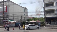 ระทึก!!! ไฟไหม้สายไฟฟ้าย่านการค้าหาดใหญ่