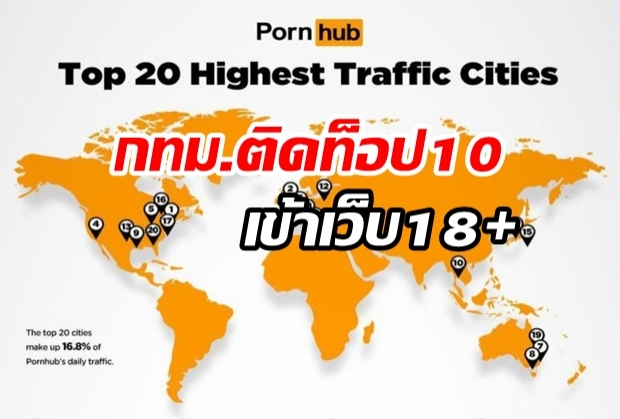 อื้อหือ!! กทม.ติดท็อป10 เข้าเว็บ18+ มากที่สุดในโลก