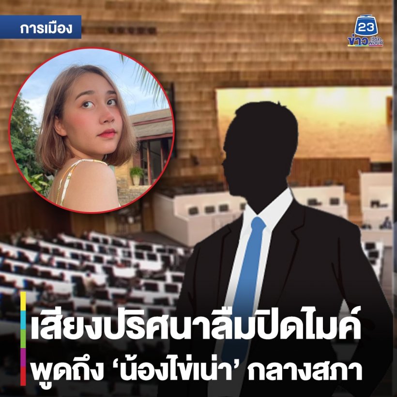 เสียงปริศนาของใคร? ลืมปิดไมค์-พูดถึง น้องไข่เน่า กลางสภา