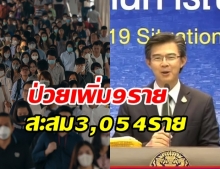 ศบค. แถลงพบผู้ติดเชื้อรายใหม่ อีก 9 ราย จากสถานที่กักตัวทั้งหมด