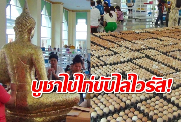 คนจีนขนไข่ไก่ 2 แสนฟอง ขอหลวงพ่อโสธรปัดเป่าไวรัส Covid-19 