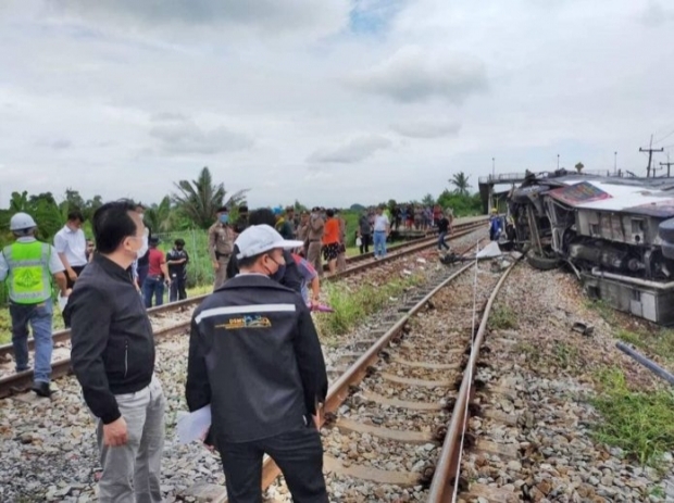 ตำรวจสรุป 6 ประเด็น ใครประมาท อุบัติเหตุรถไฟชนรถบัสคณะกฐิน