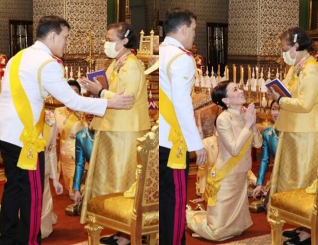 ภาพประทับใจ ในหลวง ทรงทักทาย กรมสมเด็จพระเทพฯ พระราชินี ทรงคุกเข่าเฝ้าฯ อย่างอ่อนน้อม