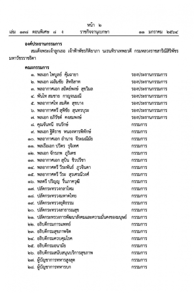 โปรดเกล้าฯ แต่งตั้ง เจ้าคุณพระสินีนาฏ เป็นรองประธานที่ปรึกษาโครงการราชทัณฑ์ปันสุข