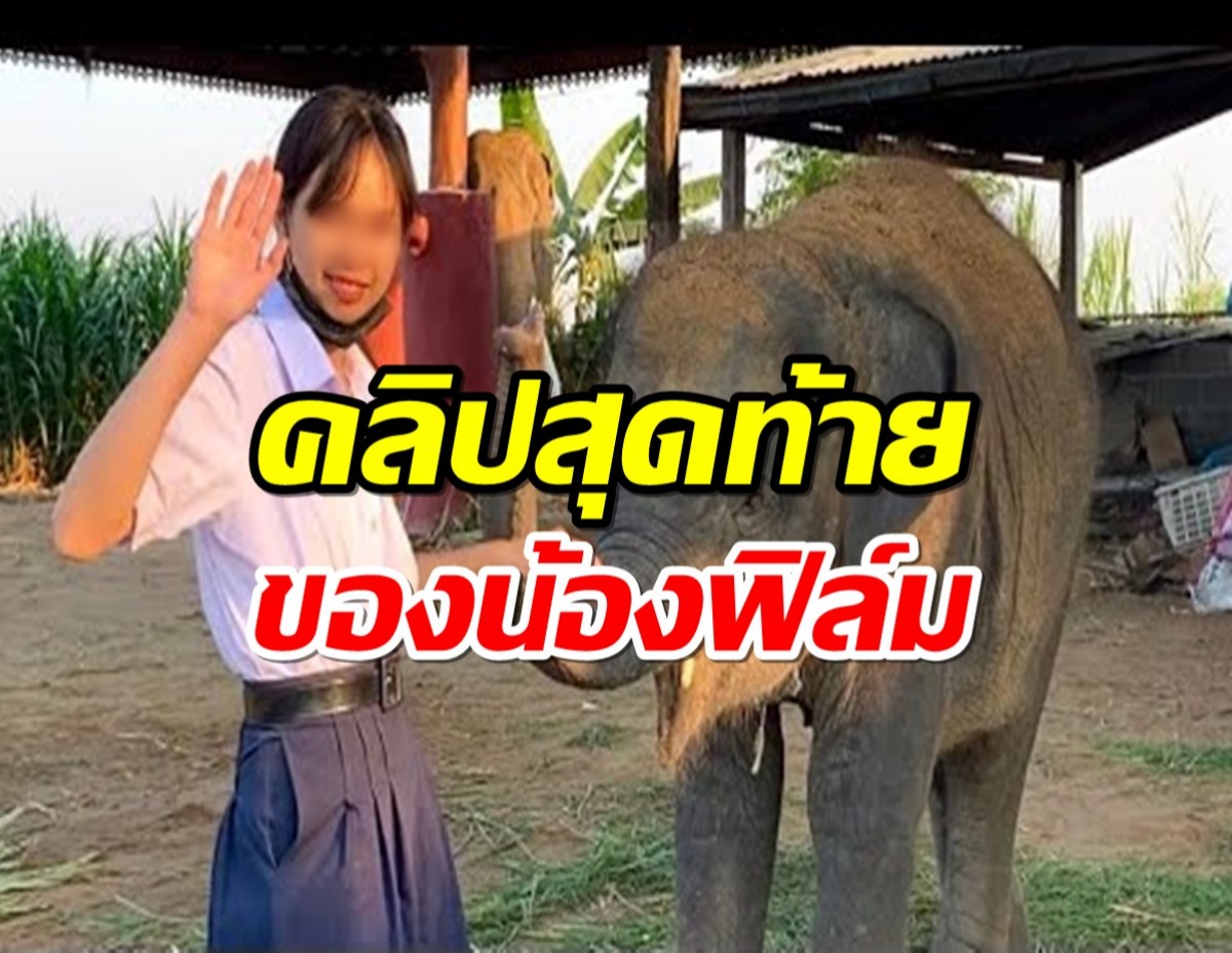 เปิดคลิปสุดท้ายน้องฟิล์มยูทูปเบอร์เจ้าของน้องช้างสุพรรษาก่อนดับปริศนา