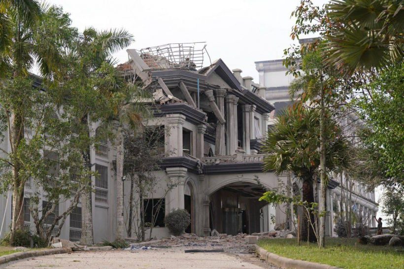 เปิดภาพล่าสุด กาสิโนทมอดา หลังโดน F-16 โจมตี