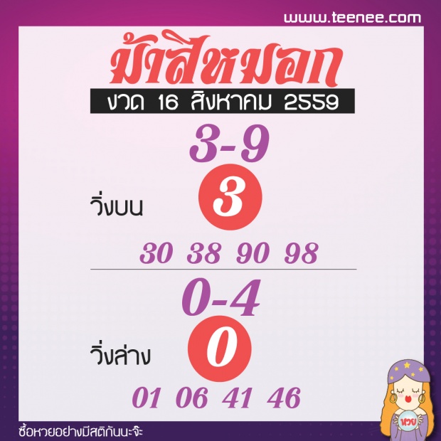 มาแล้ว!รวมเลขเด็ด 10สำนักดัง งวด 16 สิงหาคม 2559