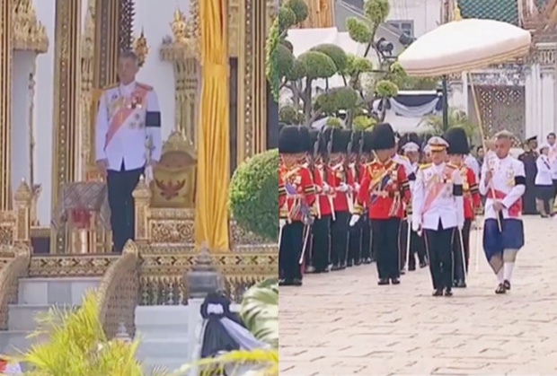 ในหลวงอัญเชิญพระโกศพระบรมอัฐิขึ้นประดิษฐานบนพระวิมาน