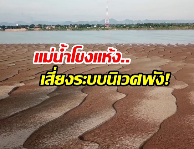 น้ำโขงวิกฤติ! หาดทรายโผล่ยาว หนักสุดรอบ 100 ปี สัญญาณอันตราย เสี่ยงระบบนิเวศน์พัง 